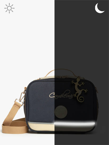 Lunchtas 1 Compartiment Cameleon Blauw vintage fantasy PBVGBL24 ander zicht 5